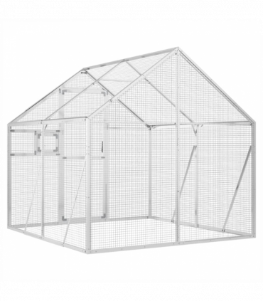 vidaXL Aviary Silver 1.79x2x1.85 m Aluminium
