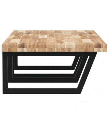 vidaXL Basin Shelf Wall Mounted Steel and Solid Wood Acacia