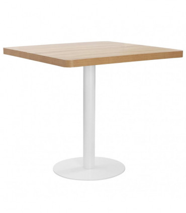 vidaXL Bistro Table Light Brown 80X80 cm MDF