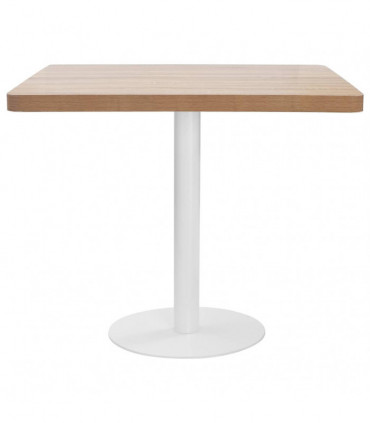 vidaXL Bistro Table Light Brown 80X80 cm MDF