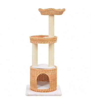 vidaXL Cat Tree with Sisal Scratching Post Natural Willow Wood