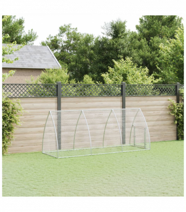 vidaXL Chicken Cage Silver 300x105x120 cm Galvanised Steel