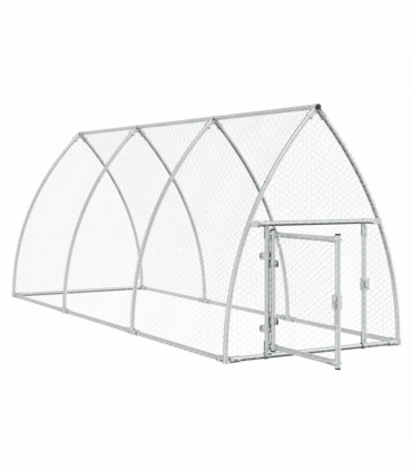 vidaXL Chicken Cage Silver 300x105x120 cm Galvanised Steel