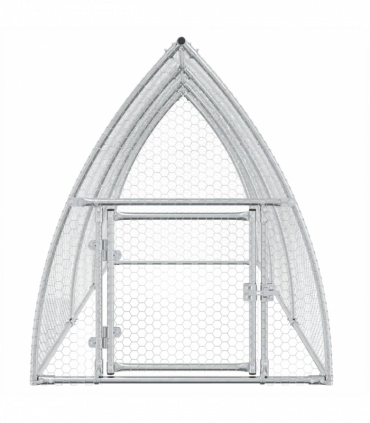 vidaXL Chicken Cage Silver 300x105x120 cm Galvanised Steel