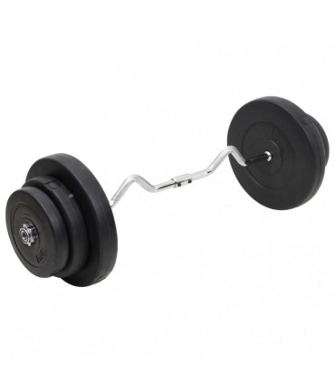 vidaXL Curl Barbell with Plates 60 kg
