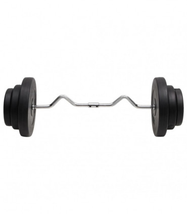vidaXL Curl Barbell with Plates 60 kg