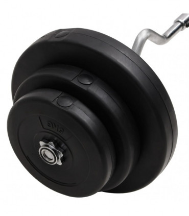 vidaXL Curl Barbell with Plates 60 kg