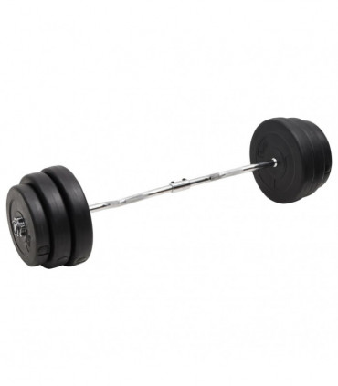 vidaXL Curl Barbell with Plates 90 kg