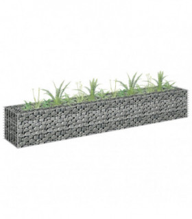 vidaXL Gabion Raised Bed Galvanised Steel 180x30x30 cm