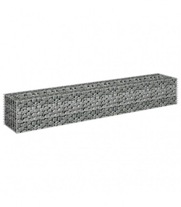vidaXL Gabion Raised Bed Galvanised Steel 180x30x30 cm