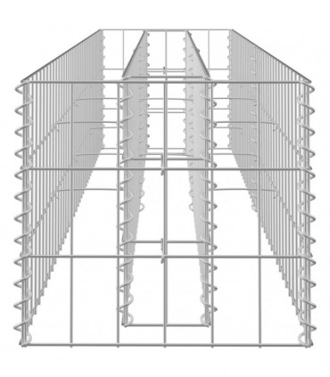 vidaXL Gabion Raised Bed Galvanised Steel 180x30x30 cm