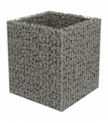 vidaXL Gabion Raised Bed Galvanised Steel 90x90x100 cm