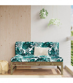 vidaXL Garden Middle Sofa 120x80 cm Impregnated Wood Pine