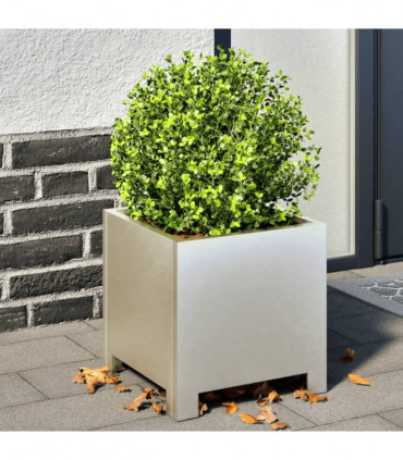 vidaXL Garden Planters 2 pcs 30x30x30 cm Stainless Steel