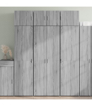 vidaXL Highboard Grey Sonoma 70x42.5x185 cm Engineered Wood