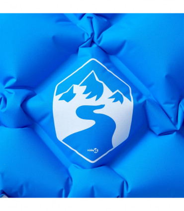 vidaXL Inflating Camping Mattress with Pillow 1-Person Blue