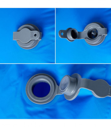 vidaXL Inflating Camping Mattress with Pillow 1-Person Blue