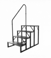 RV Step Stool, 4 Step Ladder, Hot Tub Steps with Handrail, Portable Pool Ladder, 660Lbs Heavy Duty Ladder Shelf Outdoor Mobile Home Stairs for Camper/Porch/SPA Pool/Pet Stairs
