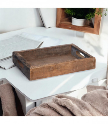 40CM RECLAIMED SQUARE WOODEN TRAY