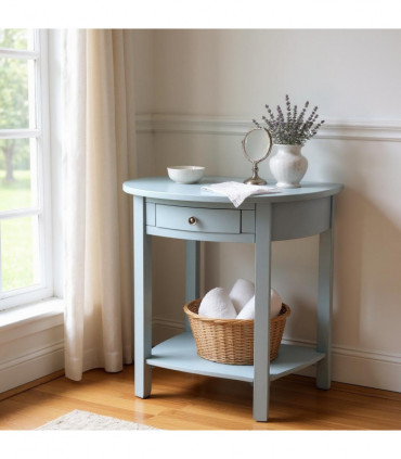 80CM 2 DRAWER SIDE TABLE
