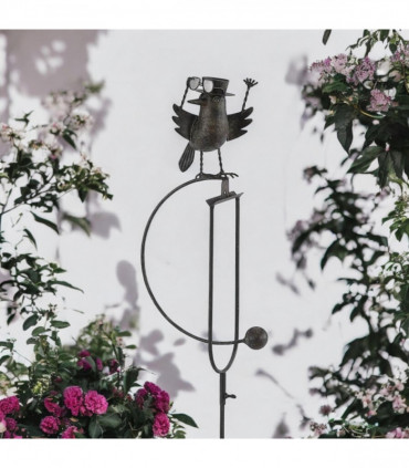 44" METAL BIRD ROCKER GARDEN STAKE