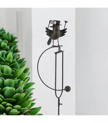 44" METAL BIRD ROCKER GARDEN STAKE