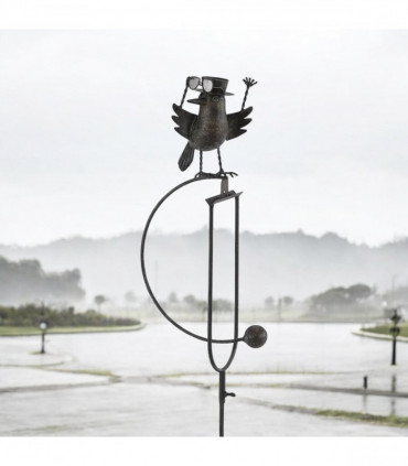 44" METAL BIRD ROCKER GARDEN STAKE