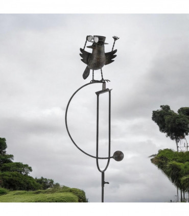 44" METAL BIRD ROCKER GARDEN STAKE