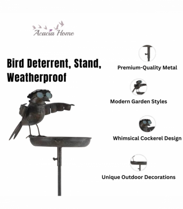 51" METAL BIRD FEEDER GARDEN STAKE