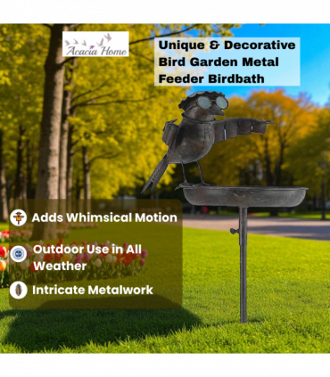 51" METAL BIRD FEEDER GARDEN STAKE