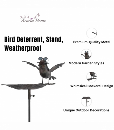 50" METAL BIRD FEEDER GARDEN STAKE