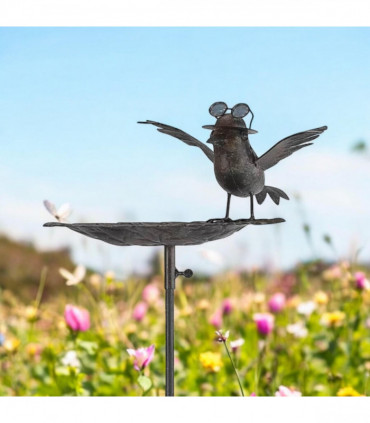 50" METAL BIRD FEEDER GARDEN STAKE