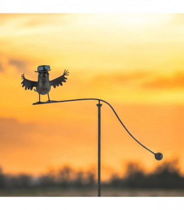 55" METAL BIRD GARDEN STAKE