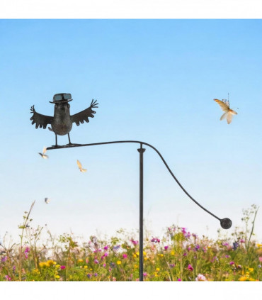 55" METAL BIRD GARDEN STAKE