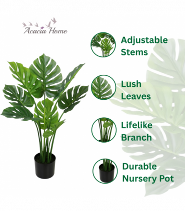 90CM ARTIFICIAL MONSTERA BONSAI TREE