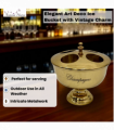36cm GOLD 4 BOTTLE CHAMPAGNE BUCKET