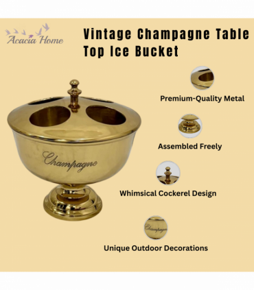 36cm GOLD 4 BOTTLE CHAMPAGNE BUCKET