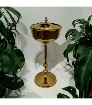 81cm GOLD 4 BOTTLE CHAMPAGNE BUCKET ON STA