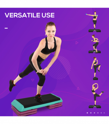 10/15/20cm Aerobic Steppers Compact Stepper for Indoor Exercise Workout HOMCOM