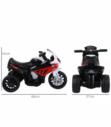 Ride on Motorcycle BMW Licensed w/ Headlights Music Red 66L x 37W x 44Hcm