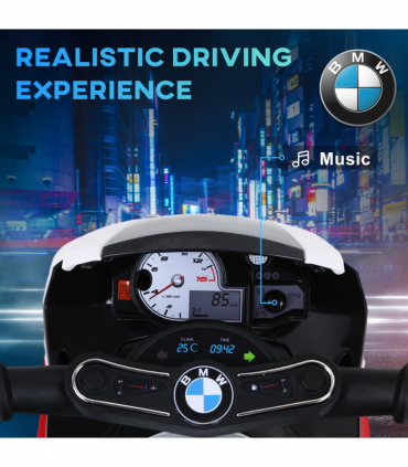 Ride on Motorcycle BMW Licensed w/ Headlights Music Red 66L x 37W x 44Hcm