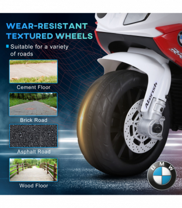 Ride on Motorcycle BMW Licensed w/ Headlights Music Red 66L x 37W x 44Hcm