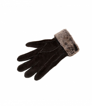 Nordvek Womens Sheepskin Gloves With Fur Cuff - 301-100