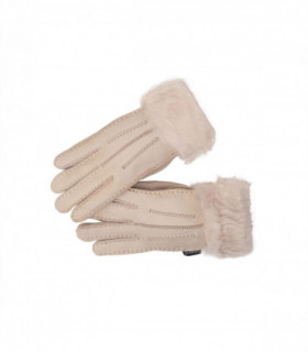 Nordvek Womens Sheepskin Gloves With Fur Cuff - 301-100