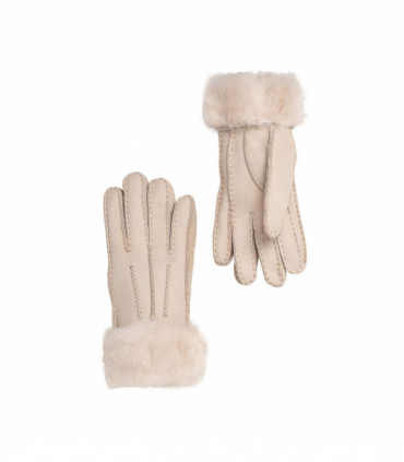 Nordvek Womens Sheepskin Gloves With Fur Cuff - 301-100