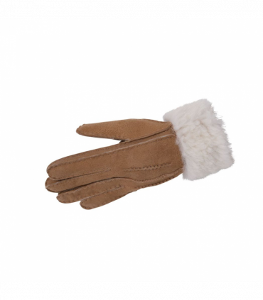 Nordvek Womens Sheepskin Gloves With Fur Cuff - 301-100