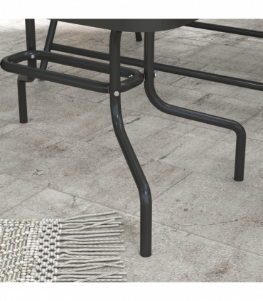 Outsunny Patio Furniture Set, Garden Set with Table, Foldable Chairs, a Loveseat