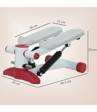 SPORTNOW Mini Stepper Machine with LCD Monitor and Non-Slip Pedals, Grey
