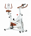 SPORTNOW Quiet Stationary Exercise Bike with Adjustable Seat, White