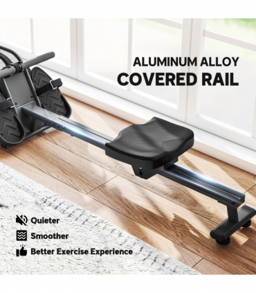 SPORTNOW Water Rowing Machine with Adjustable Resistance, Vertical Storage